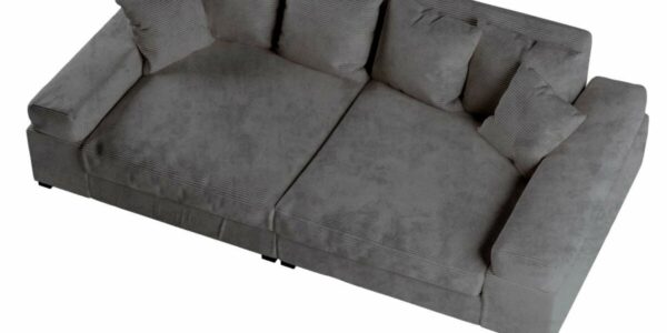 Big Sofa Fatguy Curderoy Ribstof Donkergrijs
