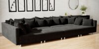 Actie Hoeksalon Denver XXL Corduroy Zwart