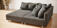 Actie Hoeksalon Denver Mini Corduroy Donkergrijs